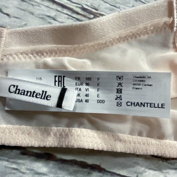 Chantelle Womens Bra sz 40F / 40DDD Pink Pearl Chic Essential Underwire Soft Cup - Picture 10 of 11